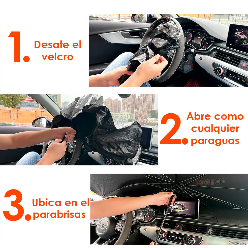 sombrilla parasol para carro