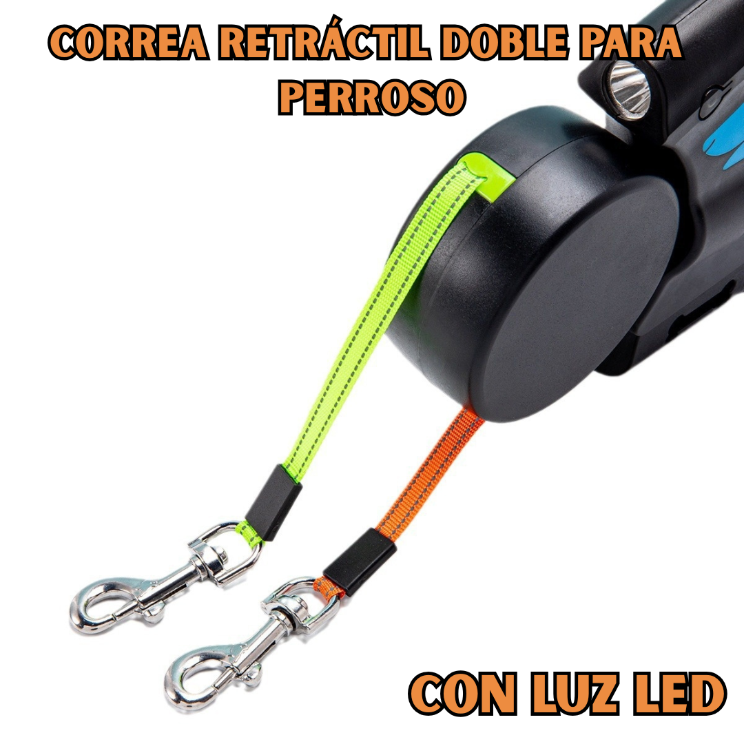 CORREA DOBLE PARA MASCOTAS- OLVIDATE DE ENREDOS INESPERADOS