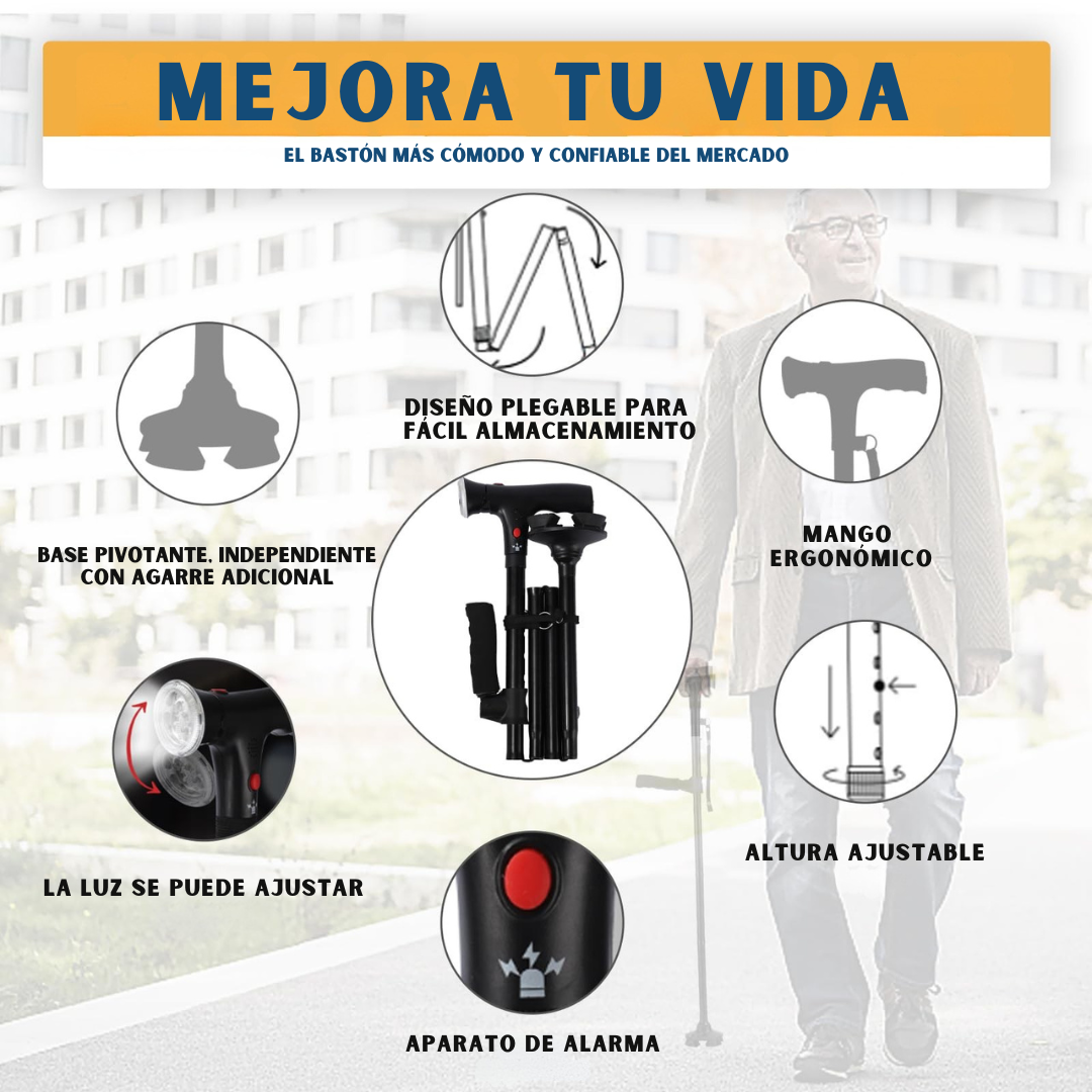 🦯 PASOSEGURO® Bastón pro plus