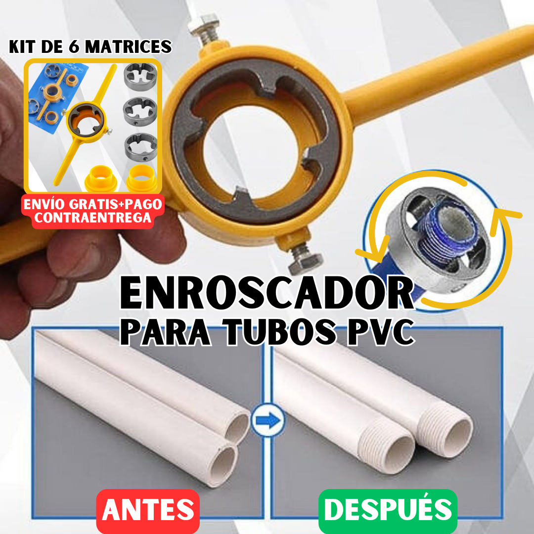 KIT MATRICES DE ROSCA PARA TUBOS DE PLASTICO ⚙️