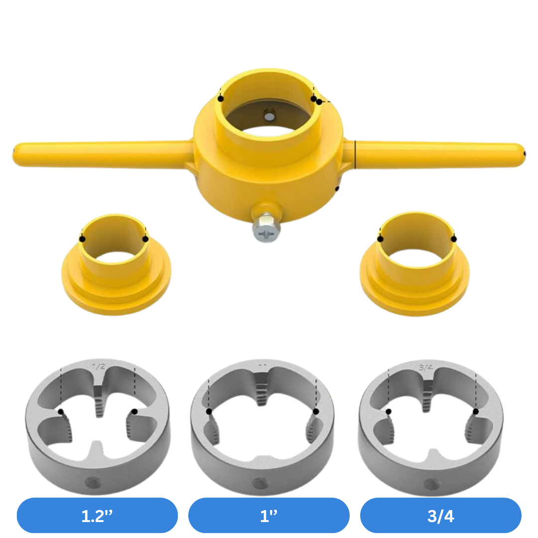 KIT MATRICES DE ROSCA PARA TUBOS DE PLASTICO ⚙️