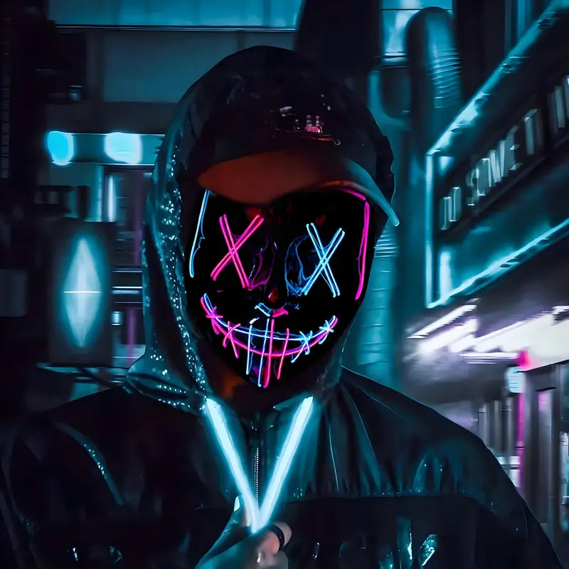 La mejor mascara de todos los tiempos🎃: La purga - Mascara Led + ENVIO GRATIS