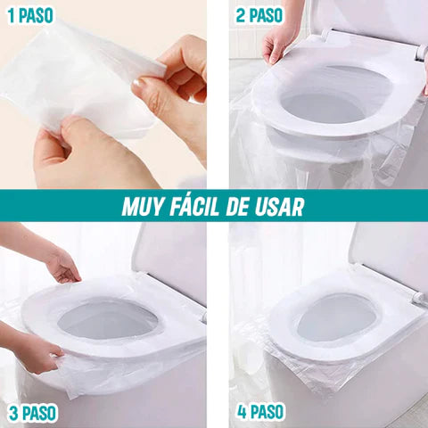 HygieniCover™ - PROTECTORES DESECHABLES PARA BAÑO X 50 UNIDADES