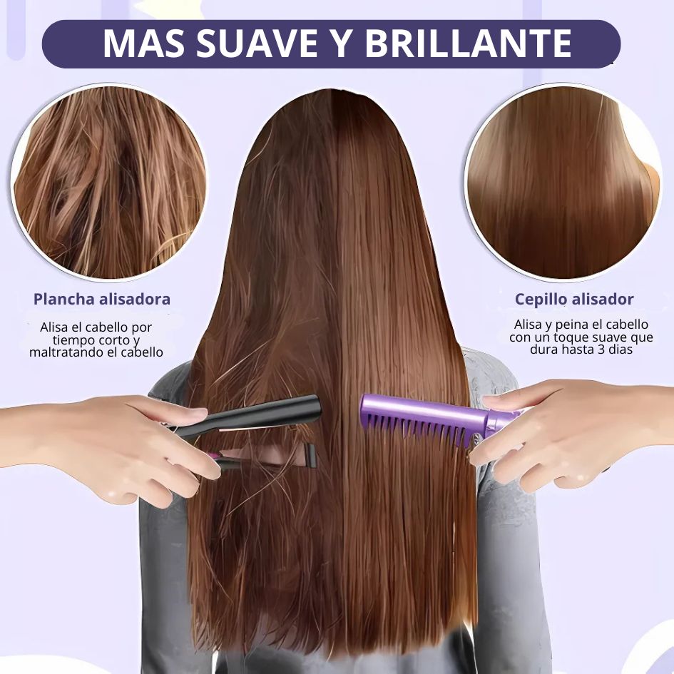 Hairstraigh® - Mini cepillo alisador de pelo portable