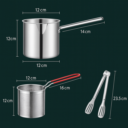 Olla freidora multifuncional 1200 ML CON TAPA 🍲- Prepara tus comidas favoritas sin problema