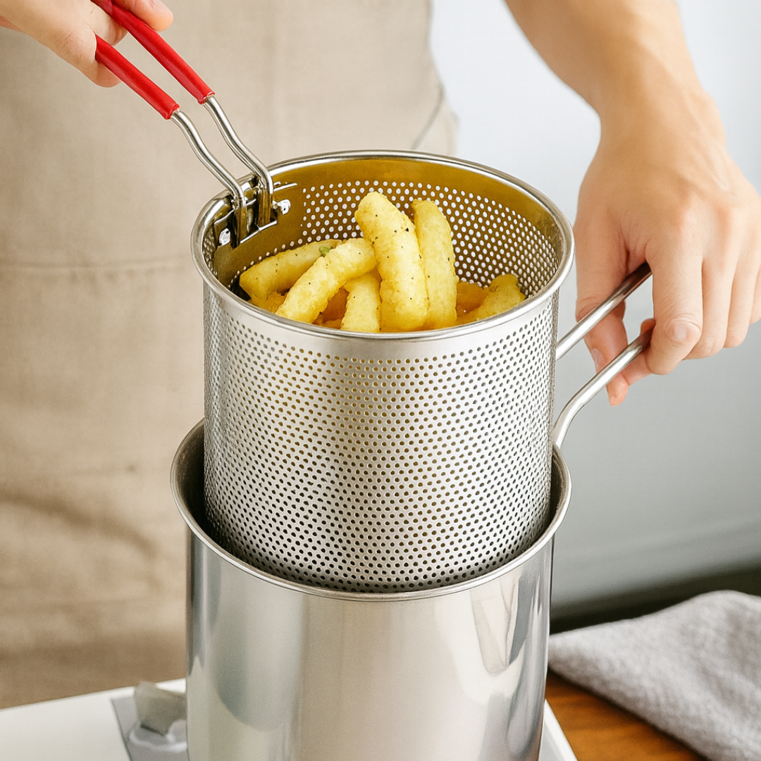 Olla freidora multifuncional 1200 ML CON TAPA 🍲- Prepara tus comidas favoritas sin problema