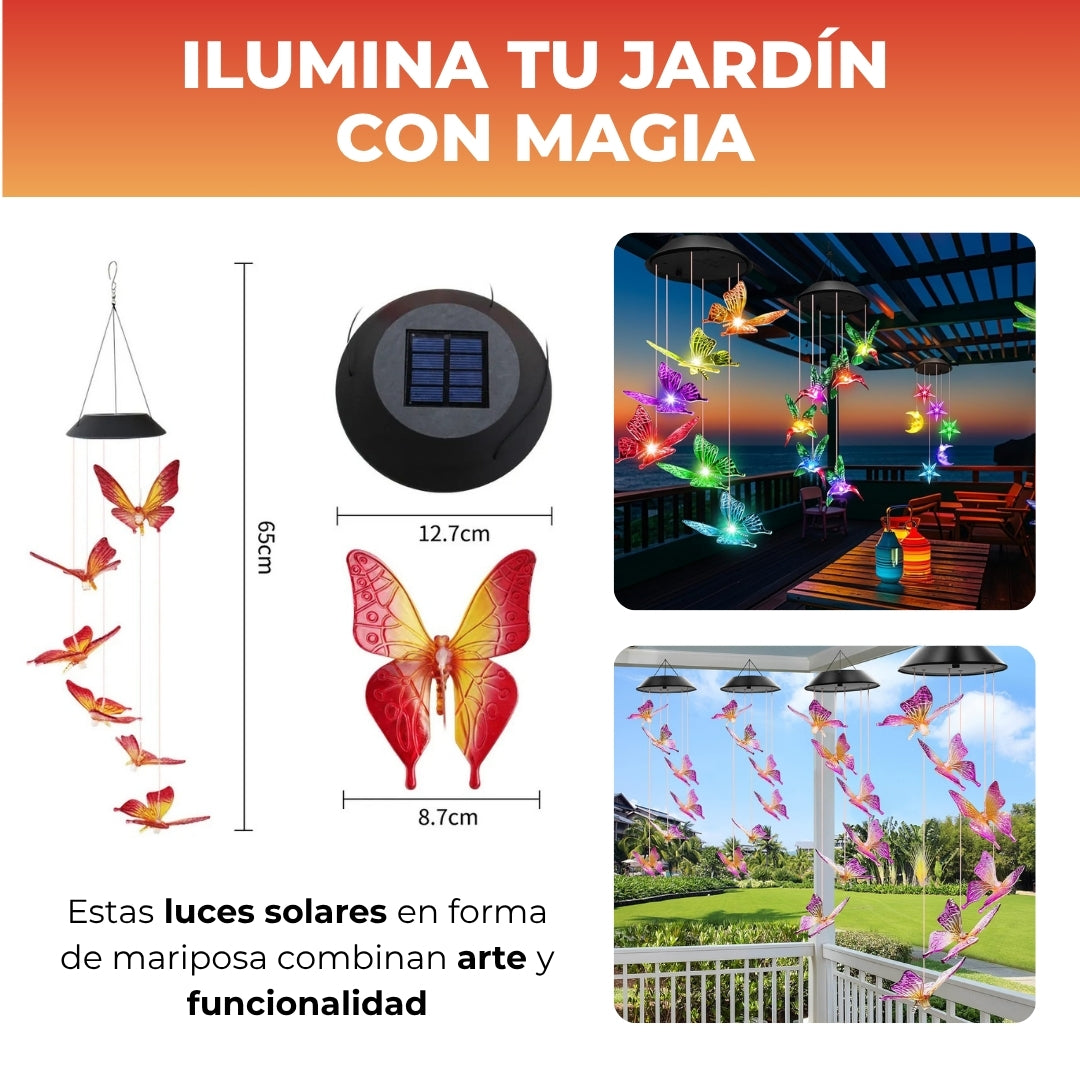 Candelabros mariposas panelsolar