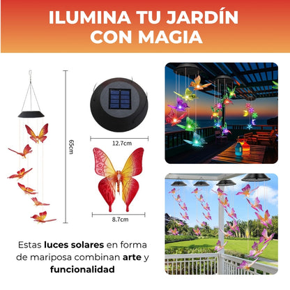 Candelabros mariposas panelsolar