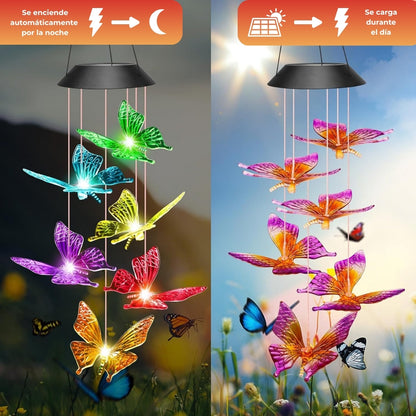 Candelabros mariposas panelsolar
