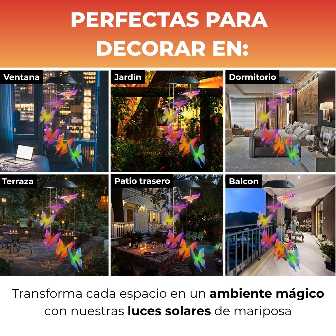 Candelabros mariposas panelsolar