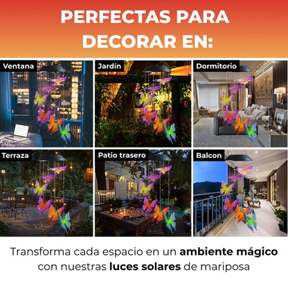 Candelabros mariposas panelsolar