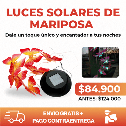 Candelabros mariposas panelsolar