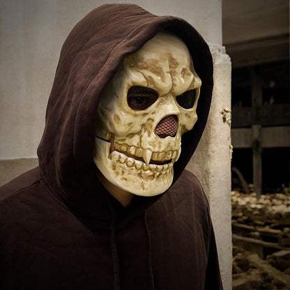 La calabera mas aterradora de Halloween: Máscara Calavera Mandíbula Móvil💀🎃