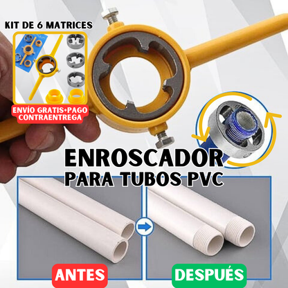 KIT MATRICES DE ROSCA PARA TUBOS DE PLASTICO ⚙️