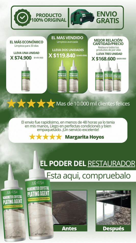 Multi-Cleaner™ Resturador de Marmol y Granito IMPORTADO DE USA.✨