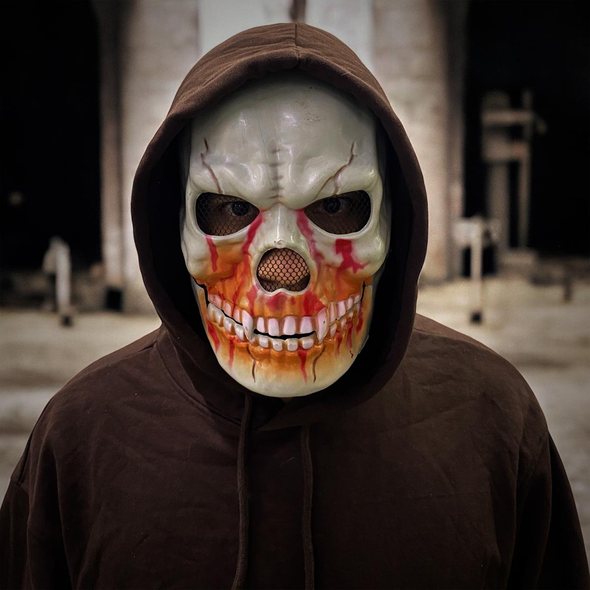 La calabera mas aterradora de Halloween: Máscara Calavera Mandíbula Móvil💀🎃
