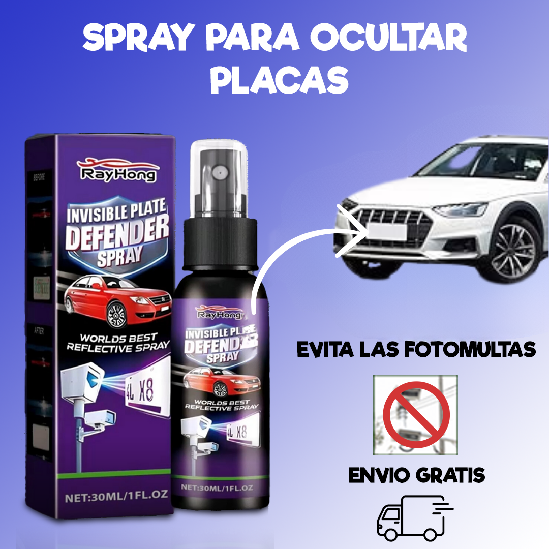 🚗 SPRAY PARA OCULTAR PLACAS™ EVITA FOTOMULTAS
