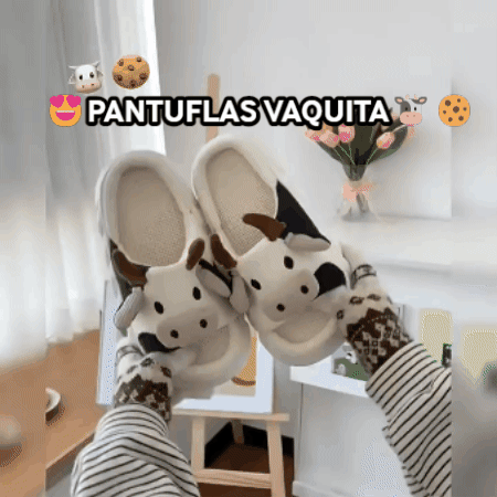 MUUU PANTUFLAS TENDENCIA VAQUITA UNISEX 🐮